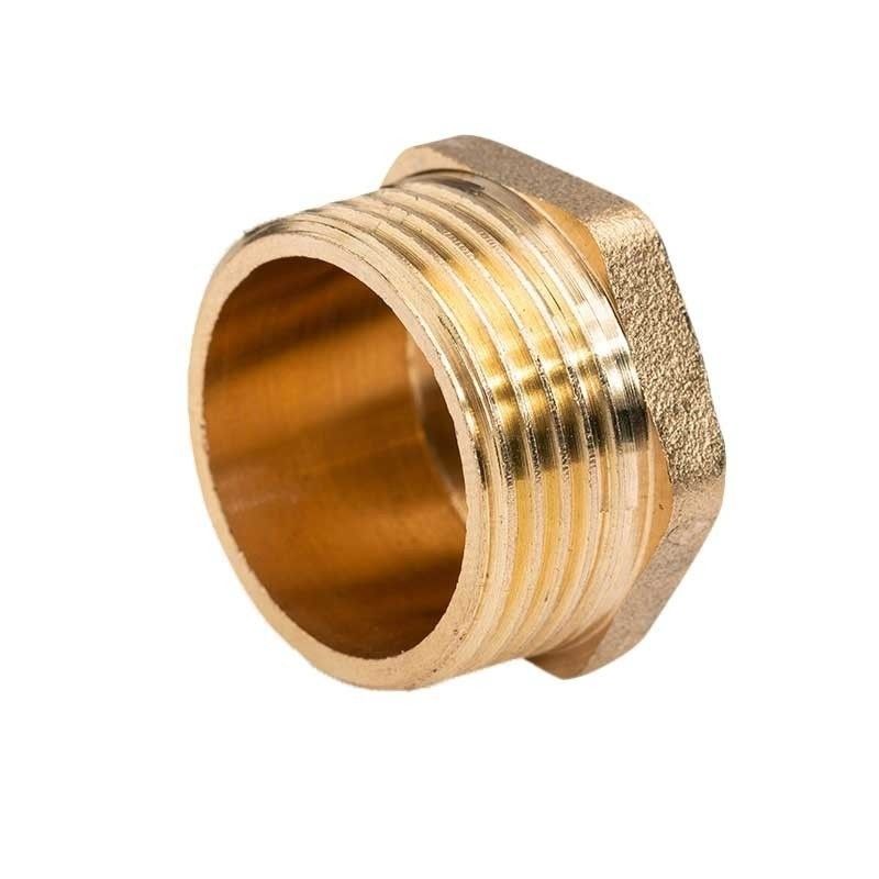 OEM স্পষ্টতা 4 অক্ষ সিএনসি মেশিনিং / ফ্রিজিং / টার্নিং প্রোটোটাইপিং ব্রাস / তামা স্ক্রু প্লাগ অংশ
